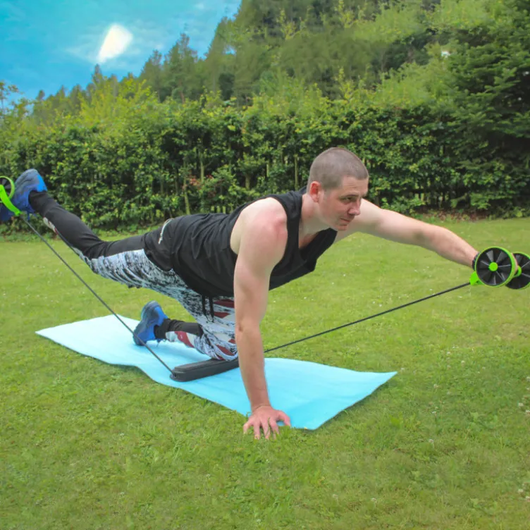 AB Roller multi-usage avec poignées mousse confortables - exercices en homegym