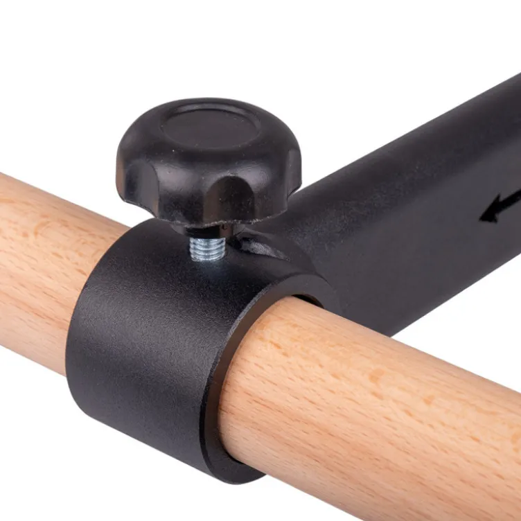 Accessoire Barre de traction en bois et acier pour espalier de musculation - Charge maximale 150 kg