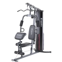Appareil de musculation home-gym avec presse pectorale et pupitre à biceps - Colonne de poids 67.5 kg