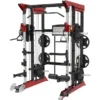 Appareil de musculation multifonction avec double colonne de poids et poulie haute / basse - Smith machine