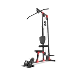 Appareil de musculation poulie haute et basse réglable pour entraînement des dorsaux