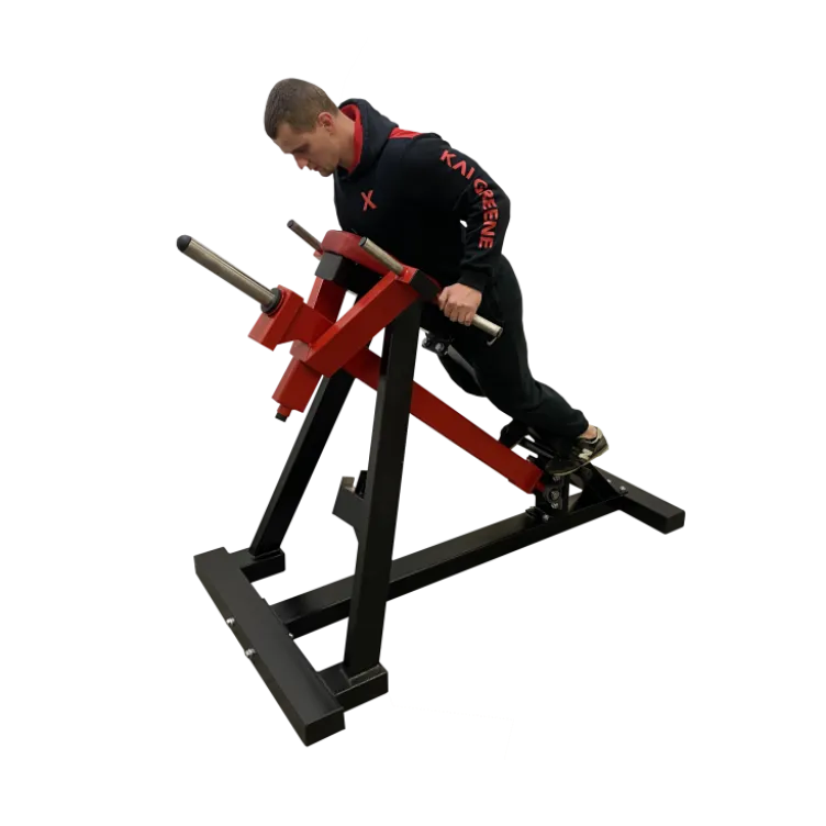 Appareil de musculation T-Bar Row professionnel pour séance dos intense avec disques de poids olympiques