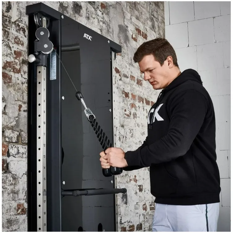 Appareil de tirage poulie vis à vis mural ATX avec capacité de charge 2 x 60 kg