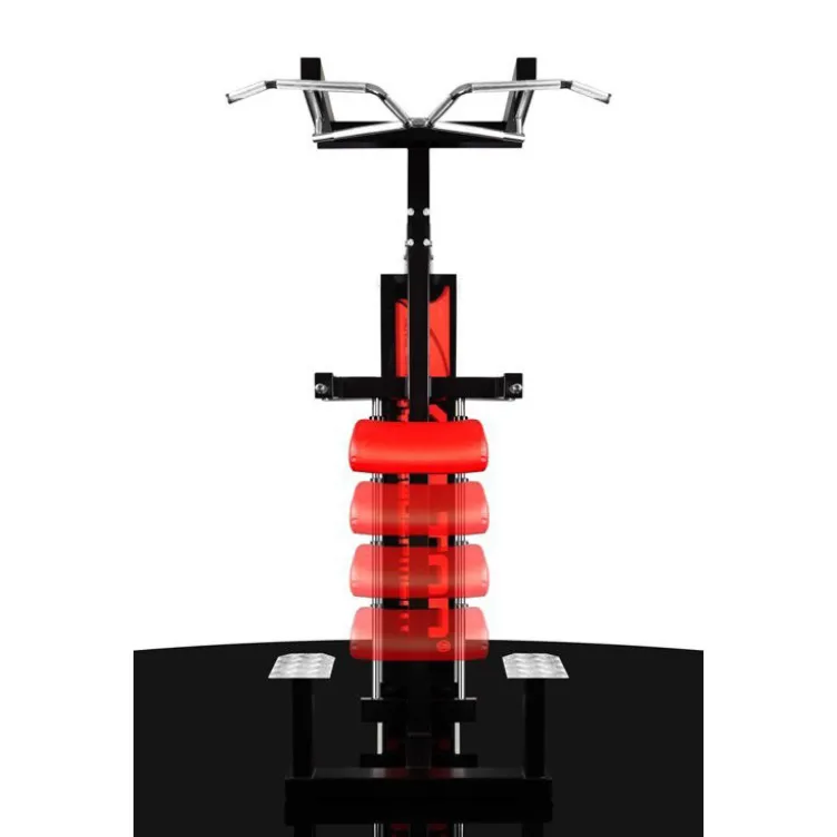 Appareil à dips et tractions assistés de haute qualité pour espace de musculation avec colonne de poids de 112.5 kg