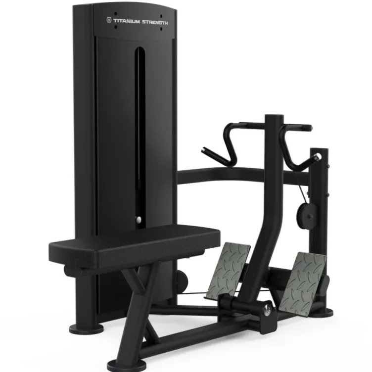 Appareil rowing assis à sélecteur de poids 100 kg pour usage professionnel - Titanium Strength Black Séries BS-S3
