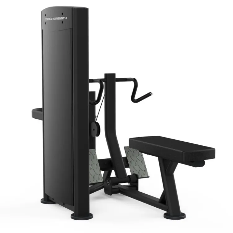 Appareil rowing assis à sélecteur de poids 100 kg pour usage professionnel - Titanium Strength Black Séries BS-S3