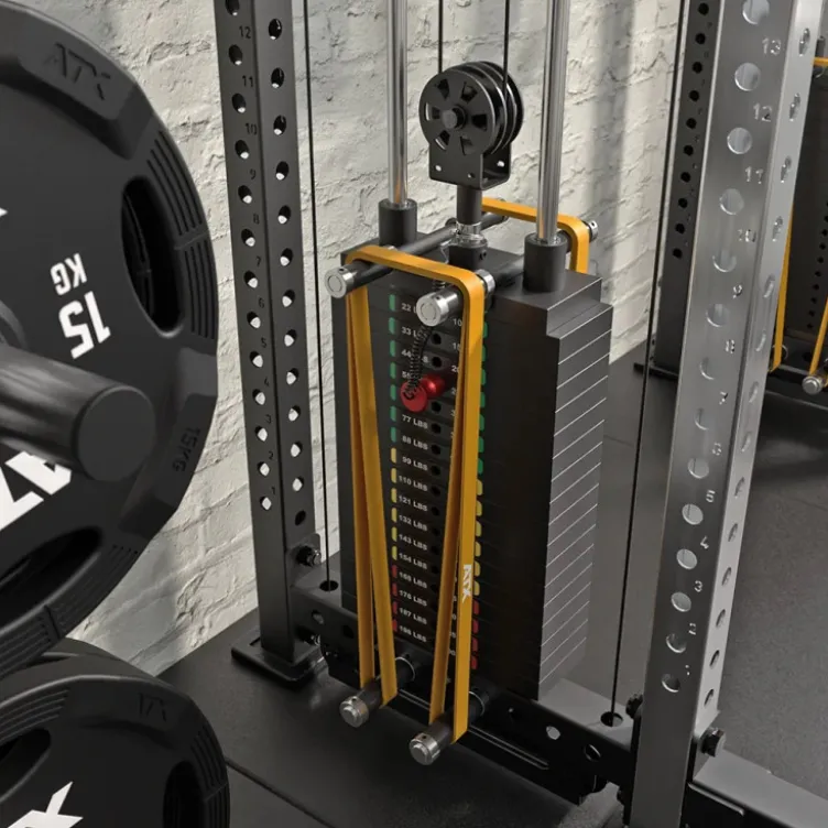 ATX Cable Half Rack 2 x 90 kg à charge guidée avec barre de traction et accessoires