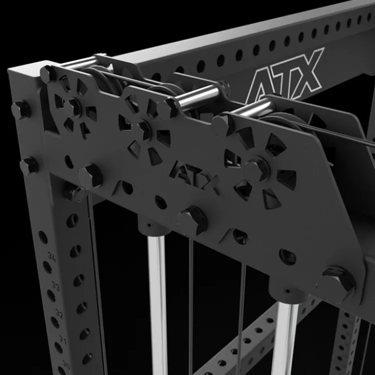 ATX Cable Half Rack 2 x 90 kg à charge guidée avec barre de traction et accessoires