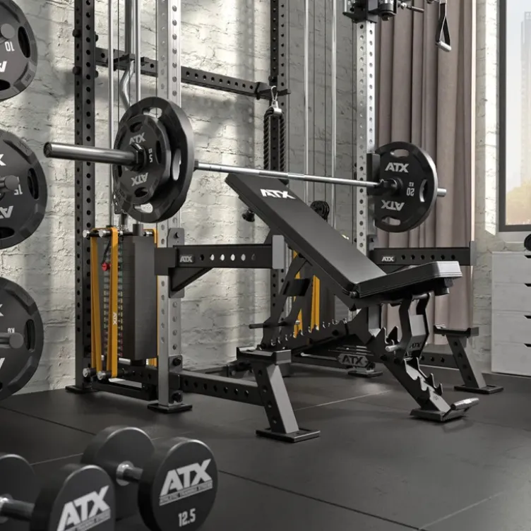 ATX Cable Half Rack 2 x 90 kg à charge guidée avec barre de traction et accessoires
