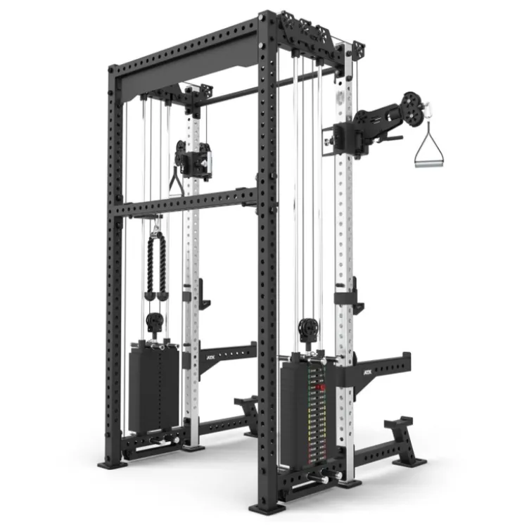 ATX Cable Half Rack 2 x 90 kg à charge guidée avec barre de traction et accessoires