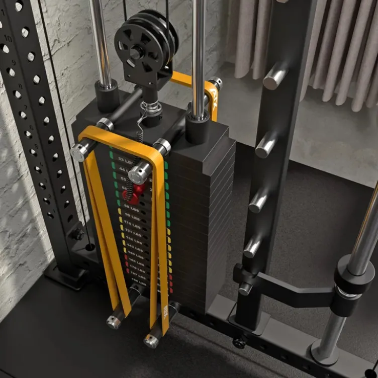 ATX Cable Smith Rack – Rack de musculation complet avec multipresse et colonnes de poids 2 x 90 kg