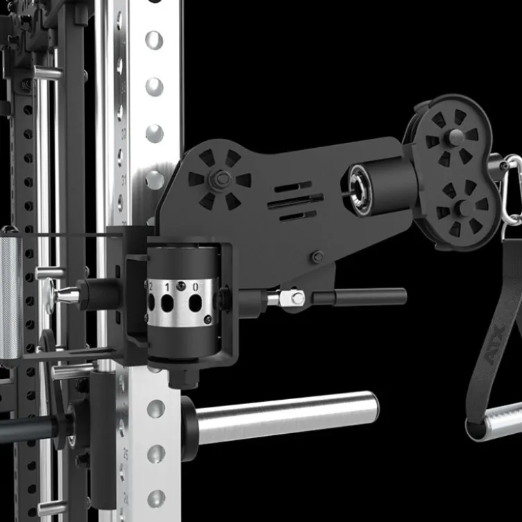 ATX Cable Smith Rack – Rack de musculation complet avec multipresse et colonnes de poids 2 x 90 kg