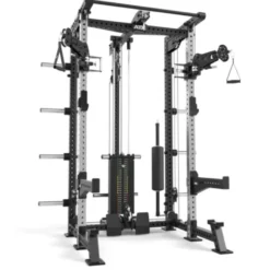 ATX Hardcore - Half rack dual pull station à charge guidée 125 kg - 4 points de traction