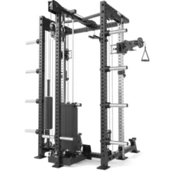 ATX Hardcore - Half rack dual pull station à charge guidée 125 kg - 4 points de traction