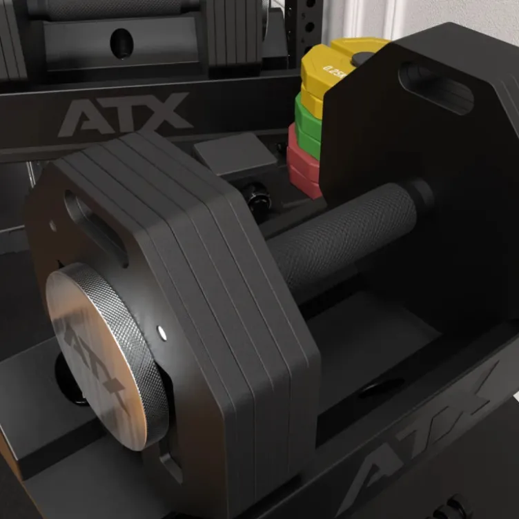 ATX Octa Dumbells - Système d'haltères réglables et modulaires en acier de 4 à 24 kg - Extensible jusqu'à 65 kg