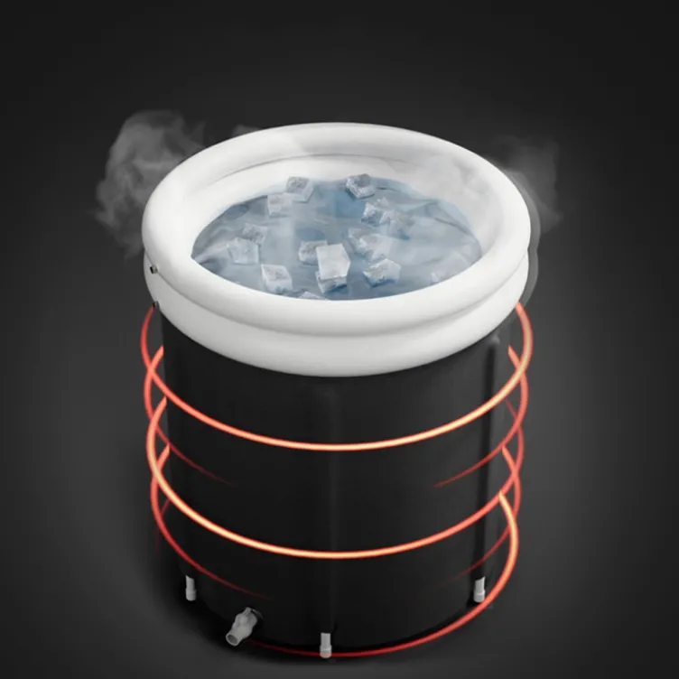Bac de cryothérapie et thermotérapie pour la santé et la récupération des muscles - 375 L avec couvercle