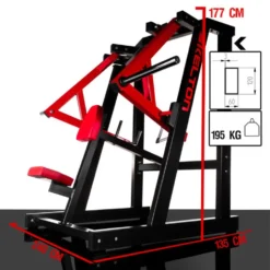 Back machine pour rowing dorsaux à charges libres de qualité professionnelle pour salle de musculation commerciale