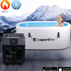 Bain gonflable de thérapie par le froid et le chaud 135 x 80 x 65 cm avec thermostat pour la santé du corps - 3°C jusqu'à 40°C