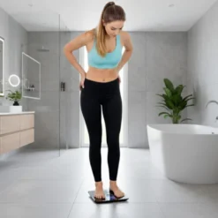 Balance intelligente à 4 électrodes avec 17 indicateurs corporels - Analyse masse grasse et musculaire pour objectifs santé