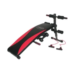 Banc à abdominaux réglable avec paire d'haltère en vinyle pour home gym