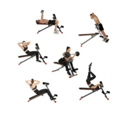 Banc à abdos 4 en 1 multifonction pour training à domicile ou en salle de sport