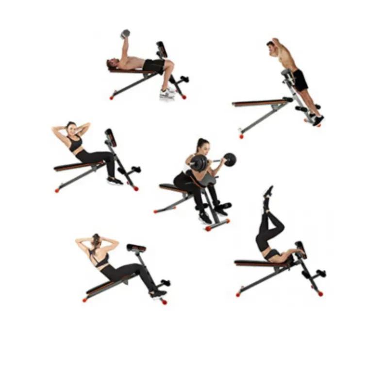 Banc à abdos 4 en 1 multifonction pour training à domicile ou en salle de sport