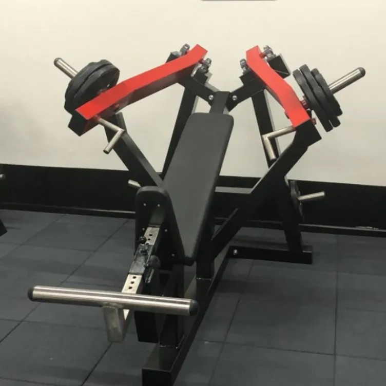 Banc Chest Press à charges libres pour entraînement des pectoraux avec bras convergents - Développé couché incliné