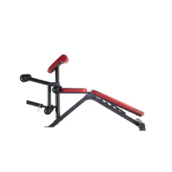 Banc de développé couché homegym réglable avec chandelles, pupitre à biceps et leg curl