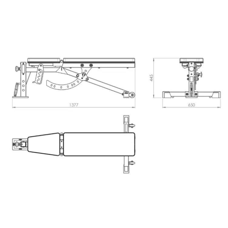 Banc de musculation ATX avec dossier et siège réglable - Support pour options