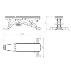 Banc de musculation ATX Warrior avec dossier large pour home-gym - Sellerie Grip en Polyuréthane