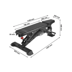 Banc de musculation ATX Warrior avec dossier large pour home-gym - Sellerie Grip en Polyuréthane