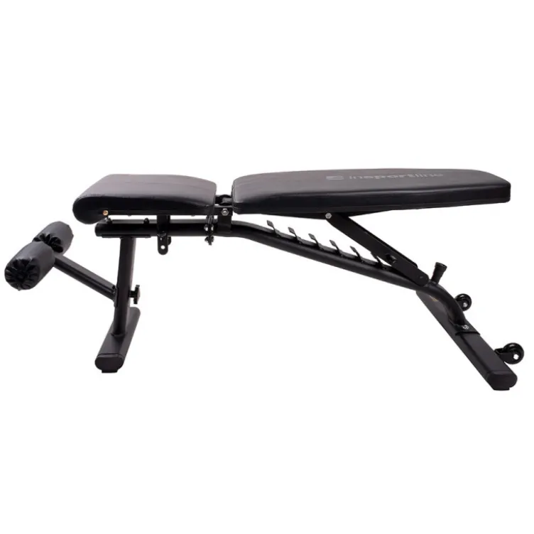 Banc de musculation avec dossier réglable et rouleaux de blocage pour abdominaux - Charge maximale 200 kg