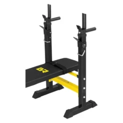 Banc de musculation et support de barre + poste à dips pour home-gym