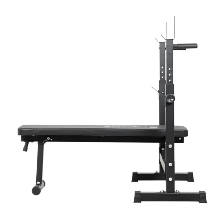 Banc de musculation inclinable avec support d'haltères réglables en hauteur - Haltérophilie