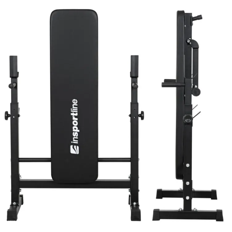 Banc de musculation inclinable avec support d'haltères réglables en hauteur - Haltérophilie