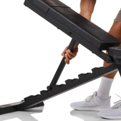 Banc de musculation inclinable et déclinable de -10° à 90° avec capacité de charge de 250 kg pour home gym