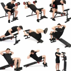 Banc de musculation multifonctionnel avec leg curl capacité de charge 200 kg