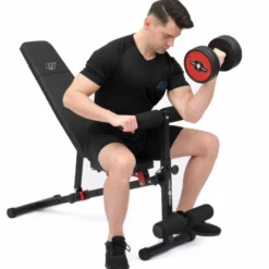 Banc de musculation multifonctionnel avec leg curl capacité de charge 200 kg
