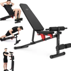 Banc de musculation multifonctionnel avec leg curl capacité de charge 200 kg