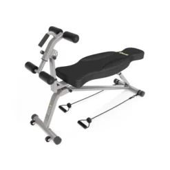 Banc de musculation multifonction avec câble de tirage et système de blocage des pieds - Capacité de 180 kg
