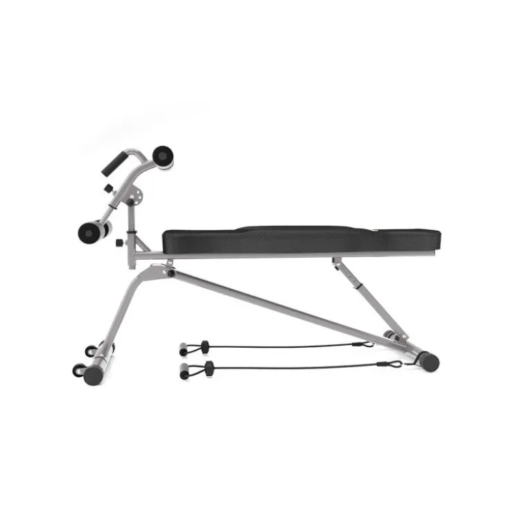 Banc de musculation multifonction avec câble de tirage et système de blocage des pieds - Capacité de 180 kg