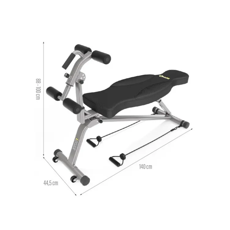 Banc de musculation multifonction avec câble de tirage et système de blocage des pieds - Capacité de 180 kg