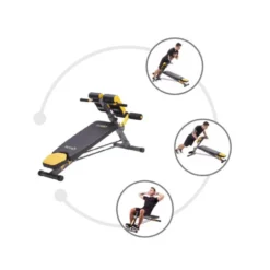 Banc de musculation multi-équipé avec option pupitre à biceps et banc hyperextension - Réglages multiples