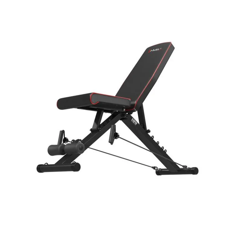 Banc de musculation multi-réglable et pliable avec extenseurs pour home gym