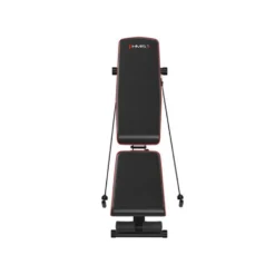 Banc de musculation multi-réglable et pliable avec extenseurs pour home gym