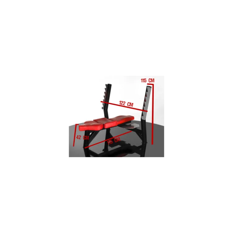 Banc de musculation plat pour exercices de développé couché - Résistance maximale de 800 kg