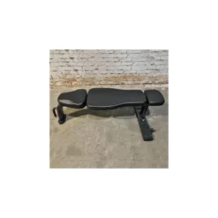 Banc de musculation plat professionnel avec poignée et roues de transport