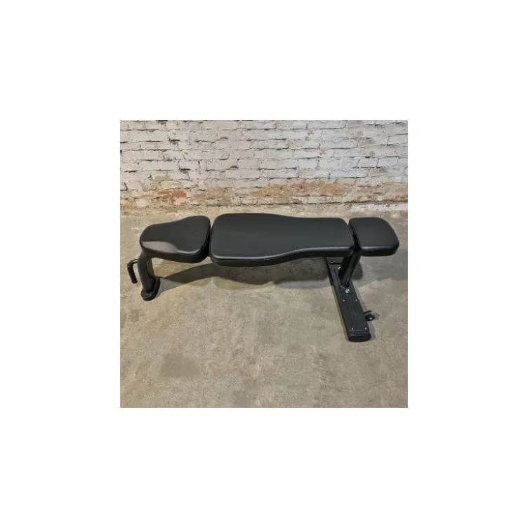 Banc de musculation plat professionnel avec poignée et roues de transport
