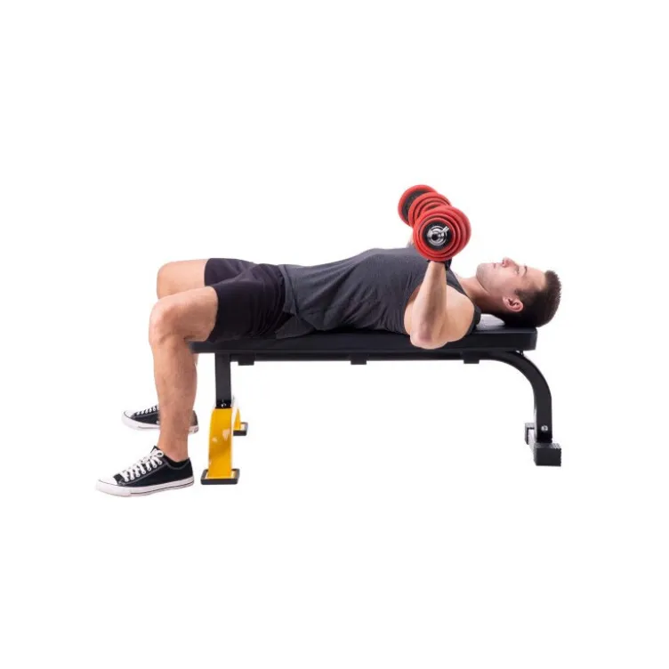 Banc de musculation plat ultra-stable avec capacité de charge 200 kg - Rembourrage confortable