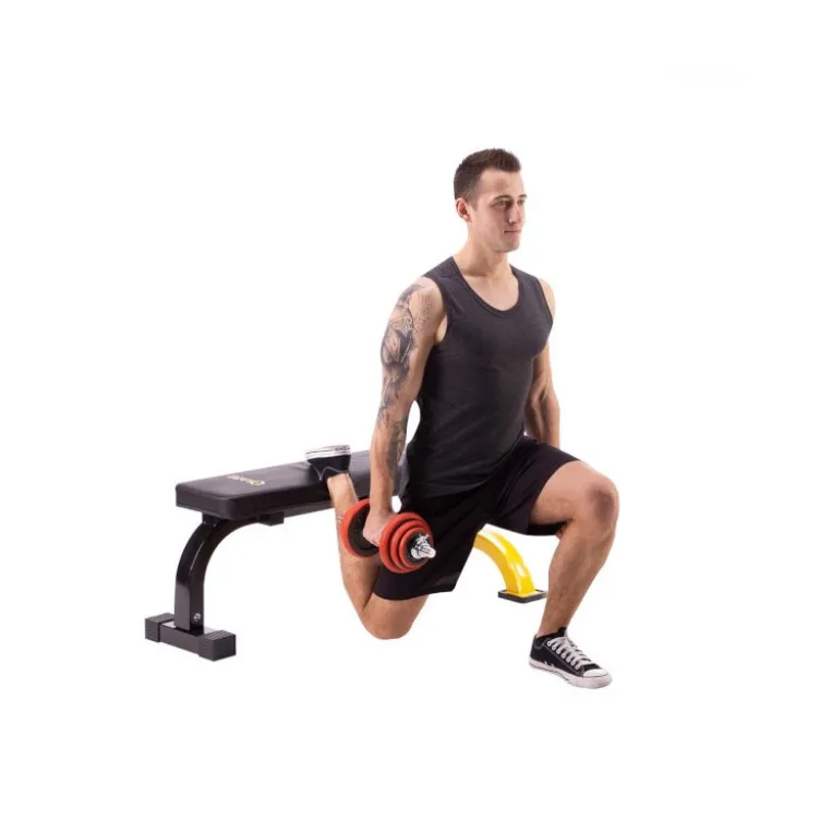 Banc de musculation plat ultra-stable avec capacité de charge 200 kg - Rembourrage confortable
